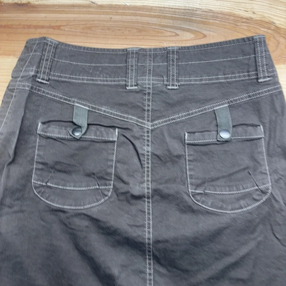 Kuhl Skirt Womens 2 Brown Cargo Twill Stretch Pockets Hiking‎ Outdoor Travel